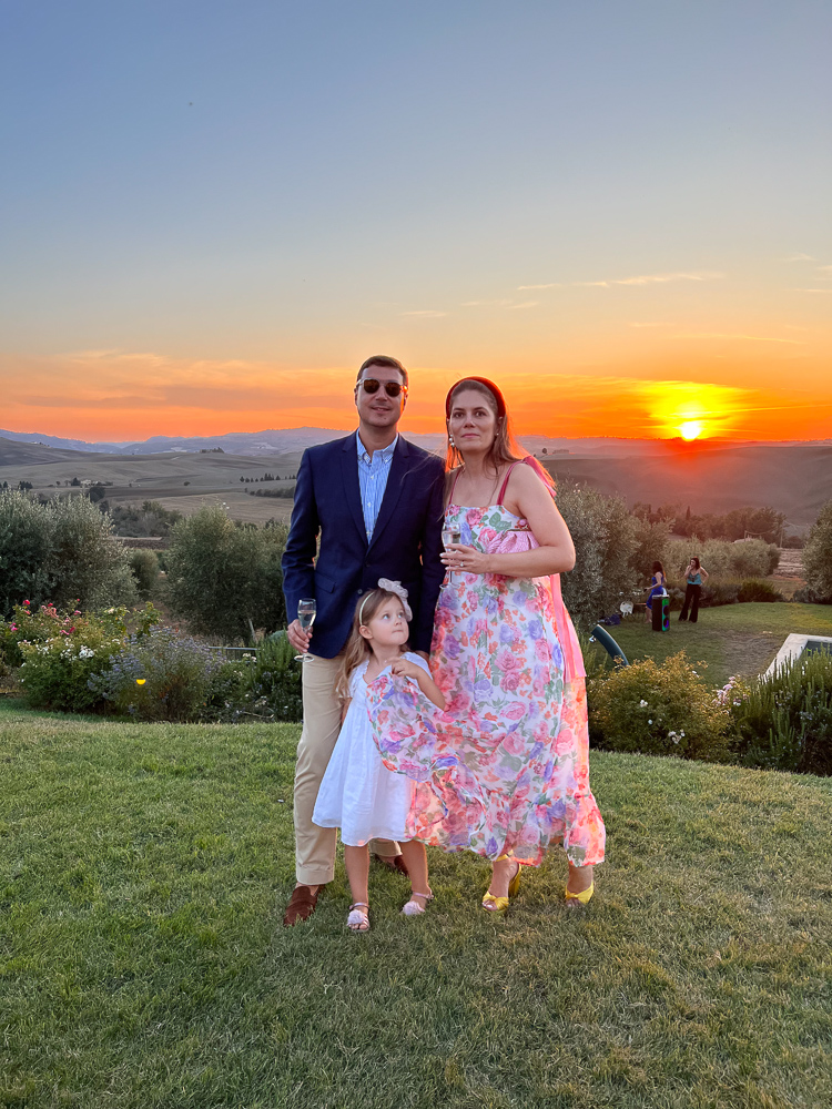 London photographer Fran and family at a wedding in Tuscany Italy