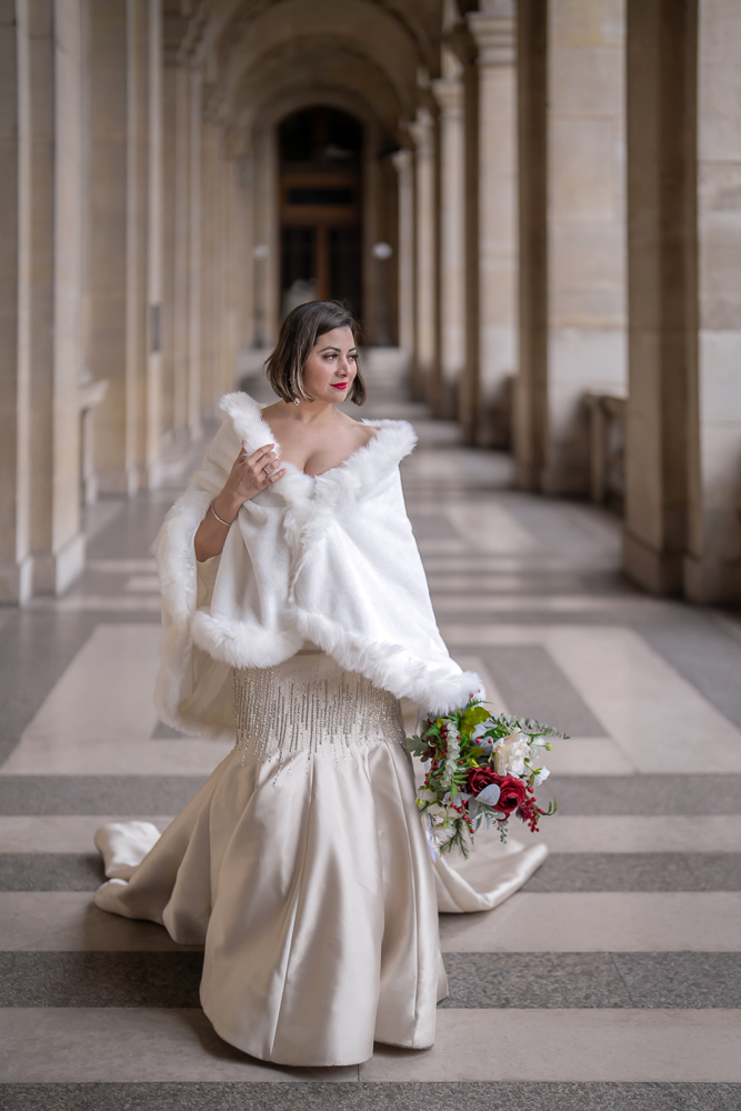 Bride posing for professional bridal portraits in London
