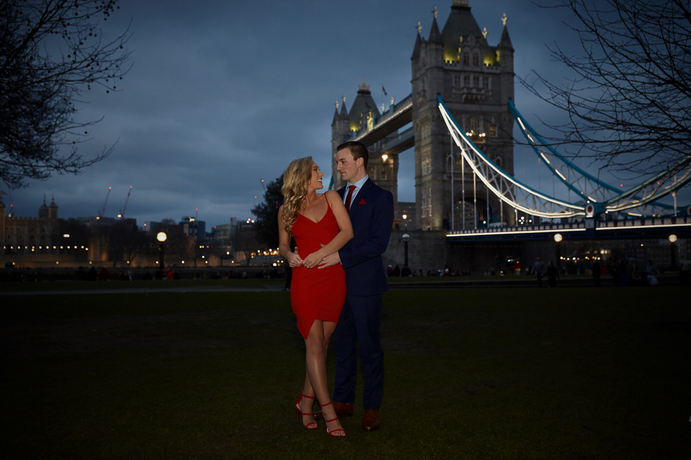 London evening Photoshoot by Tower Bridge