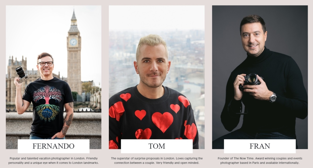 Male professional London photographers available for photoshoots in London 2