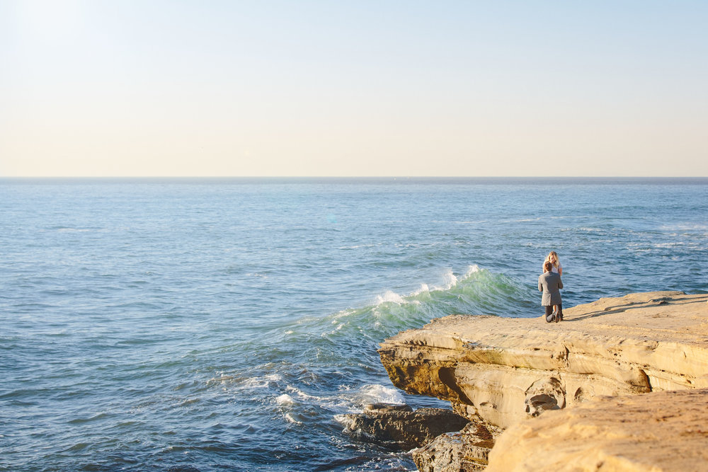 how to propose guide - surprise proposal on a cliff by the ocean