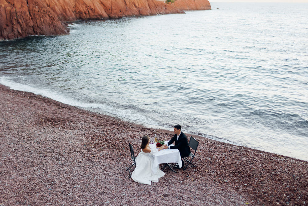 Corniche d'Or Wedding Photos Cannes Beach 