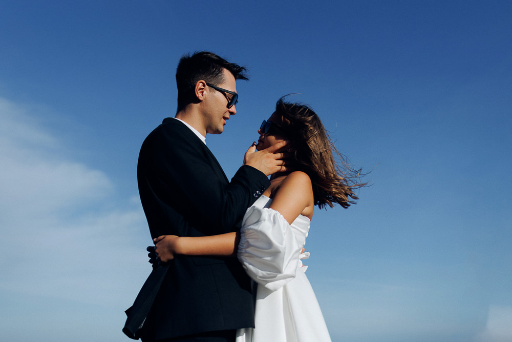 Bride and groom captured on their wedding day by a professional wedding photographer from The Now Time