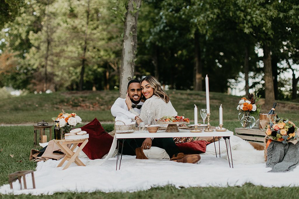 Picnic surprise proposal