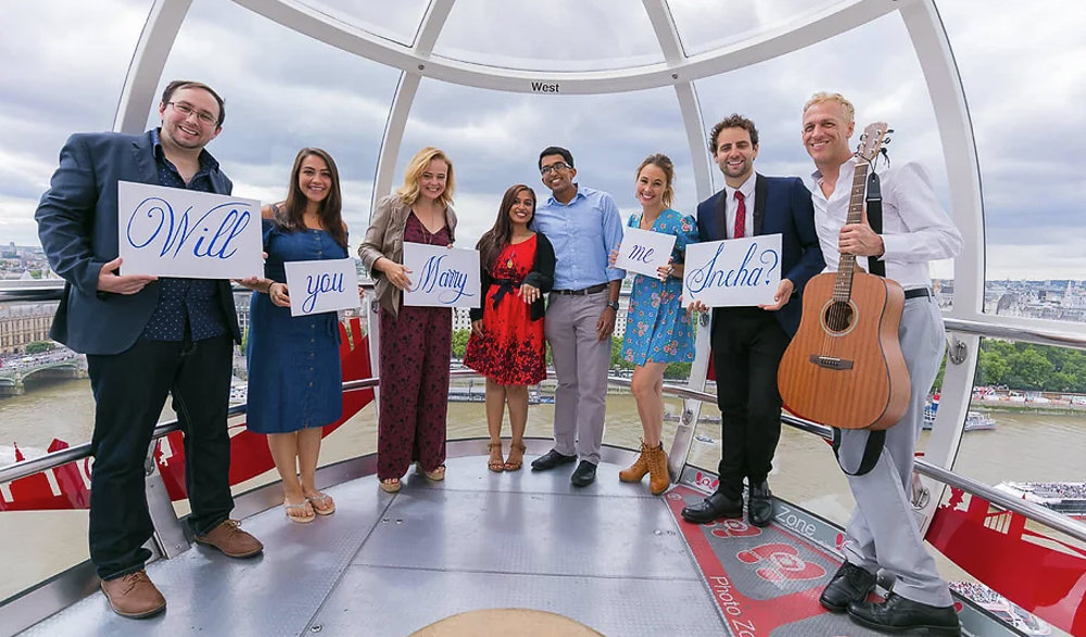 Surprise proposal in London