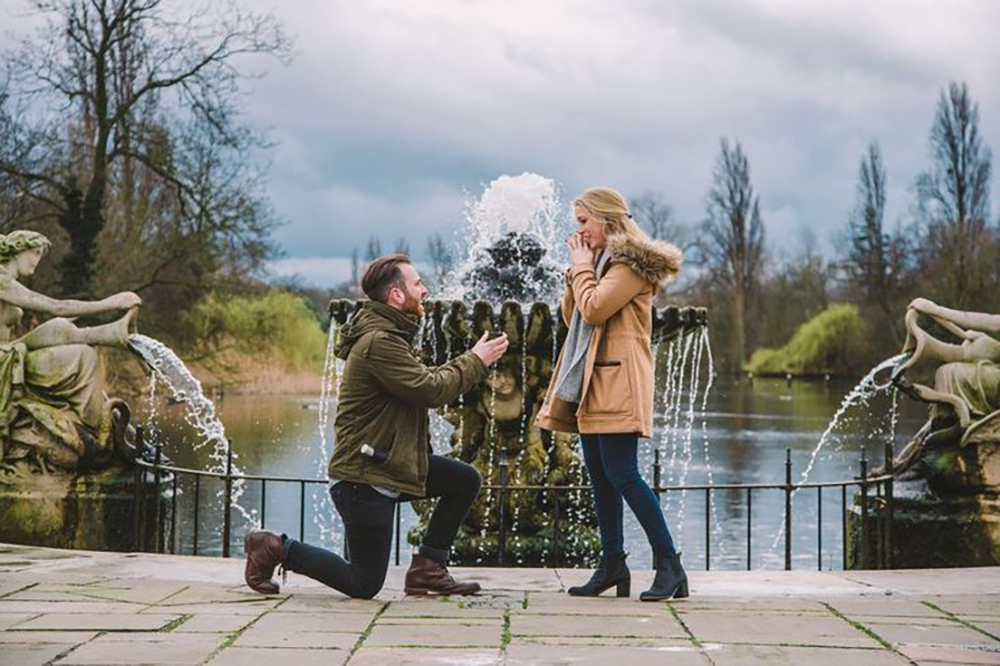 Surprise proposal in London