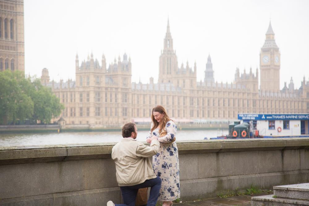 Samantha & Mark - Spring Rain Westminster Proposal With Champagne - photo by Frances, The Now Time PhotographerHow Long Should You Wait To Propose