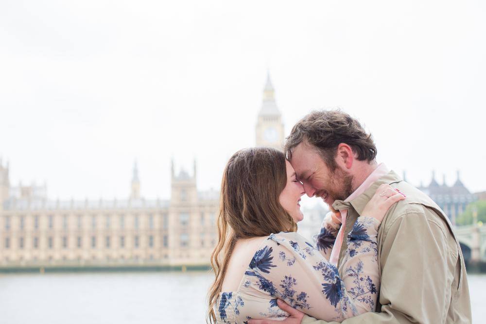 Samantha & Mark - Spring Rain Westminster Proposal With Champagne - photo by Frances, The Now Time Photographer