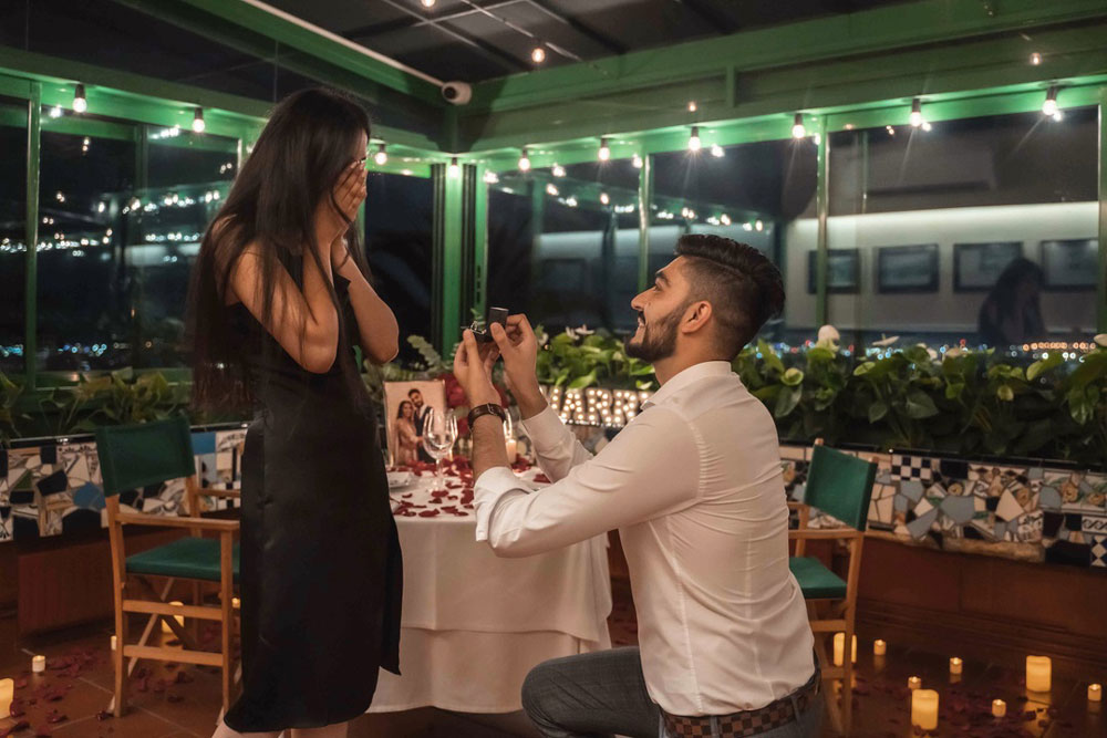 Proposal with props in Barcelona