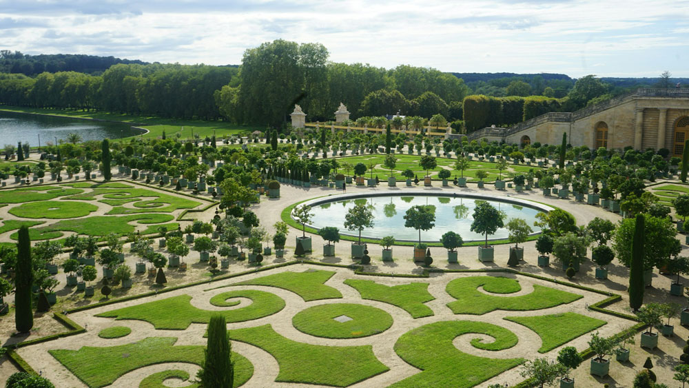 Versailles Gardens from above