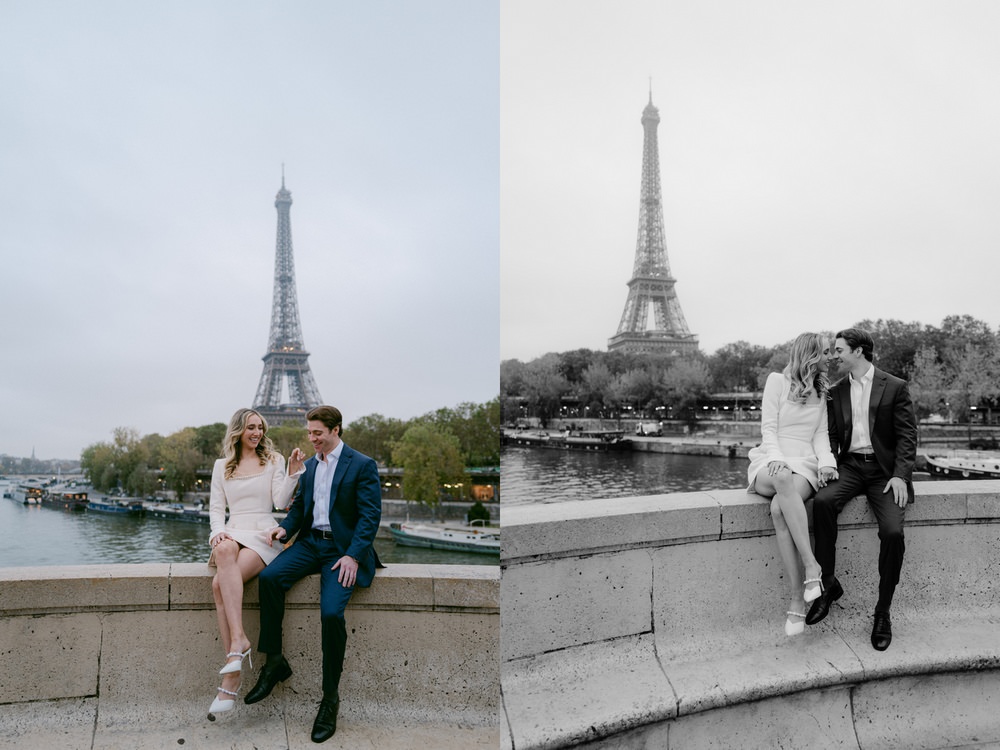 Bad composition vs good composition in engagement photography