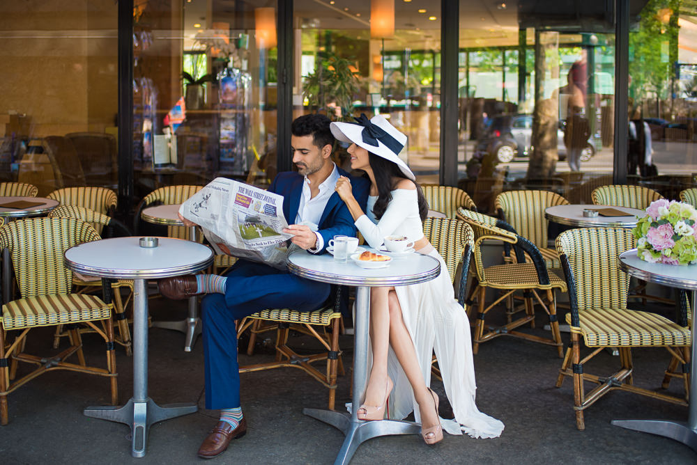 This is how an engagement picture looks in open shade